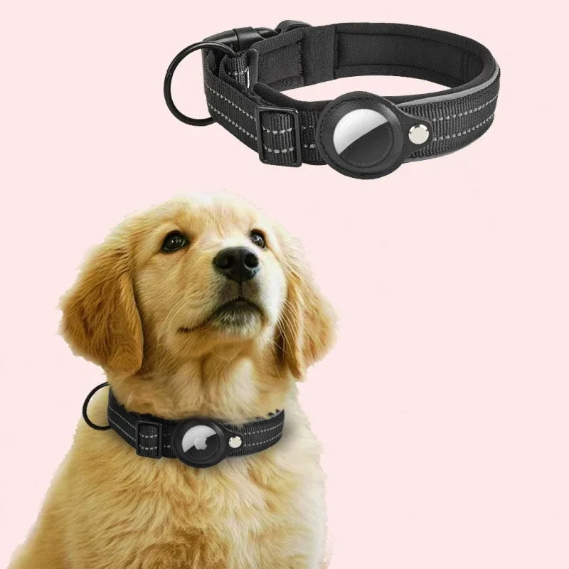 airtag dog collar joojeo reflective safety collar