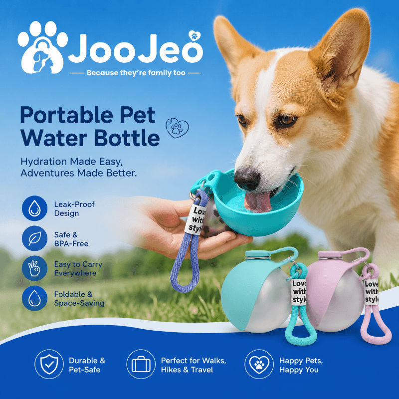 portable Dog Water Bottle  - JooJeo 285ml Travel Dispencer