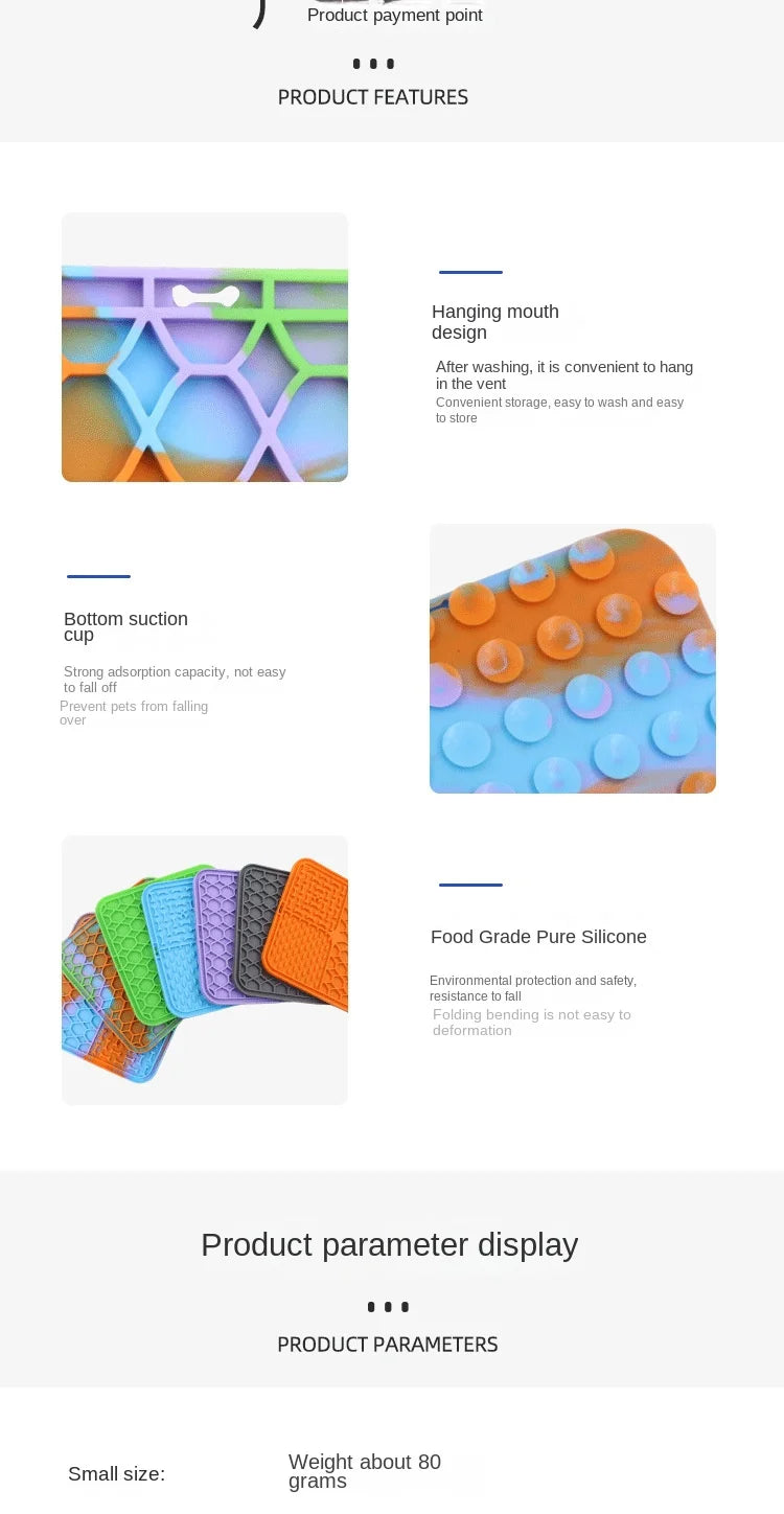 JooJeo Slow Feeder Lick Mat — Anti-Anxiety Silicone Feeding Mat for Dogs & Cats