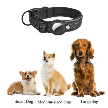 airtag dog collar joojeo reflective safety collar