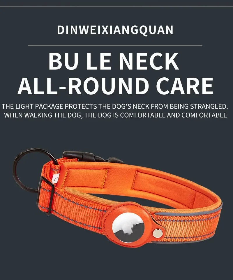 JooJeo AirTag Dog Collar — Reflective Safety Collar with Built-In AirTag Holder