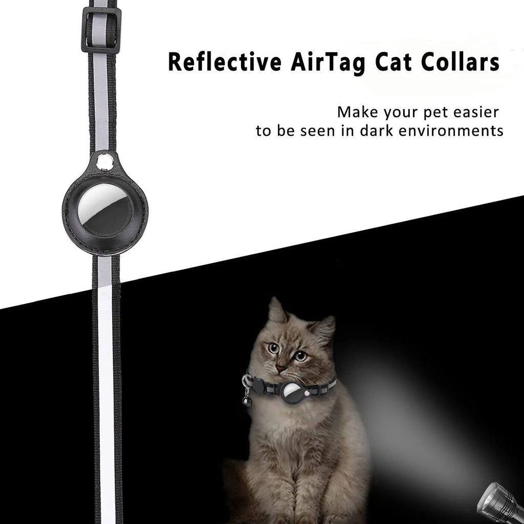 JooJeo AirTag Cat Collar — Breakaway Safety Collar with AirTag Holder & Bell