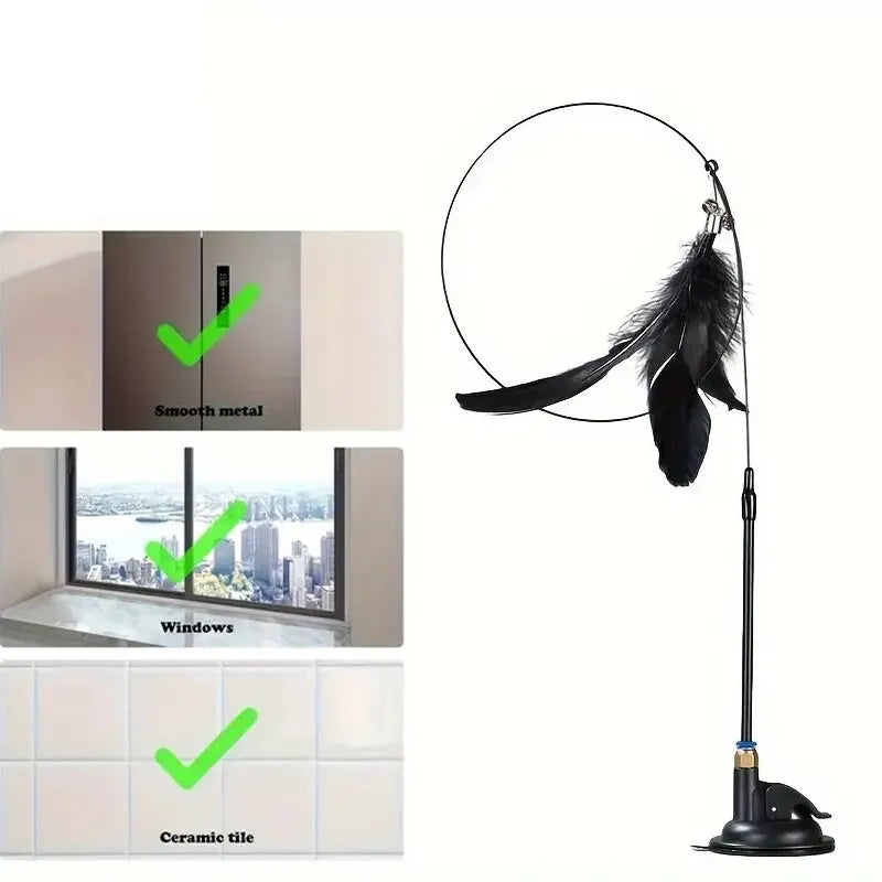 cat teaser wand joojeo feather toy