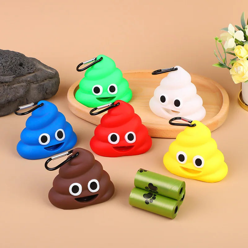 JooJeo Emoji Waste Bag Dispenser Clip | Fun Dog Walking Accessory