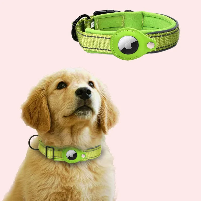 airtag dog collar joojeo reflective safety collar