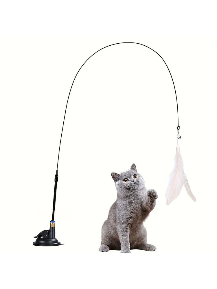 cat teaser wand joojeo feather toy