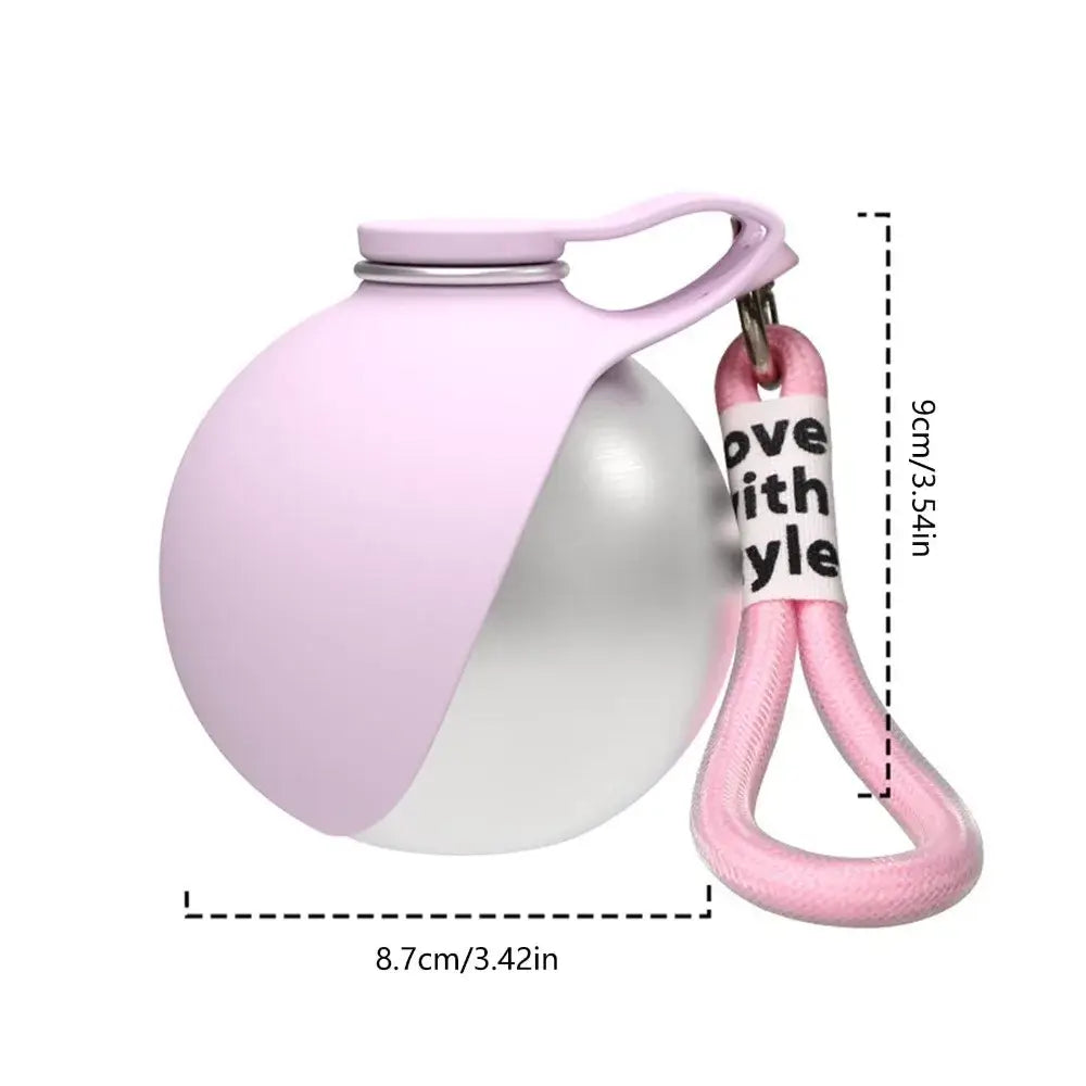 Pink portable dog water bottle for small dogs
