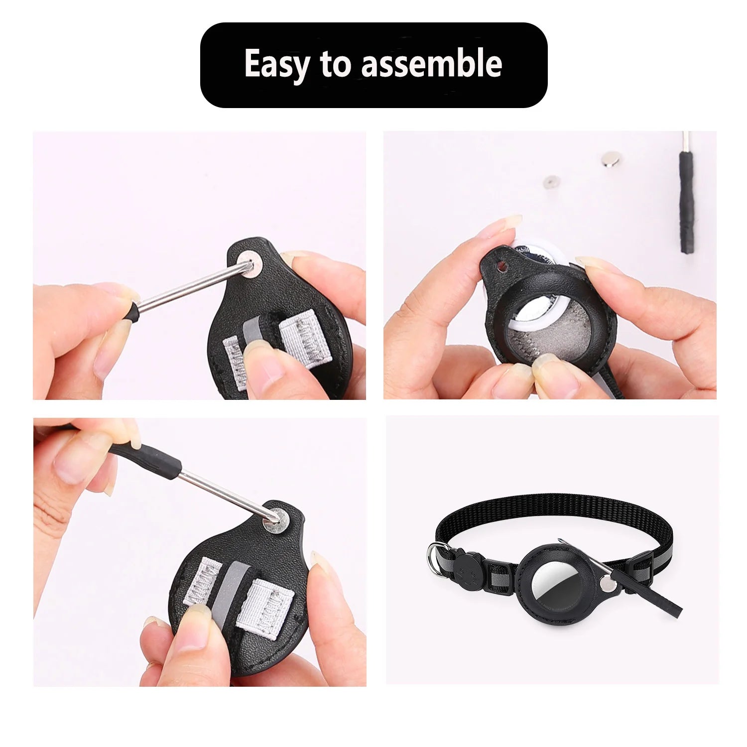 JooJeo AirTag Cat Collar — Breakaway Safety Collar with AirTag Holder & Bell