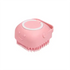 Dog bath brush, Joojeo CalmBath Grooming Brush in pink, designed for effective pet grooming and bathing.