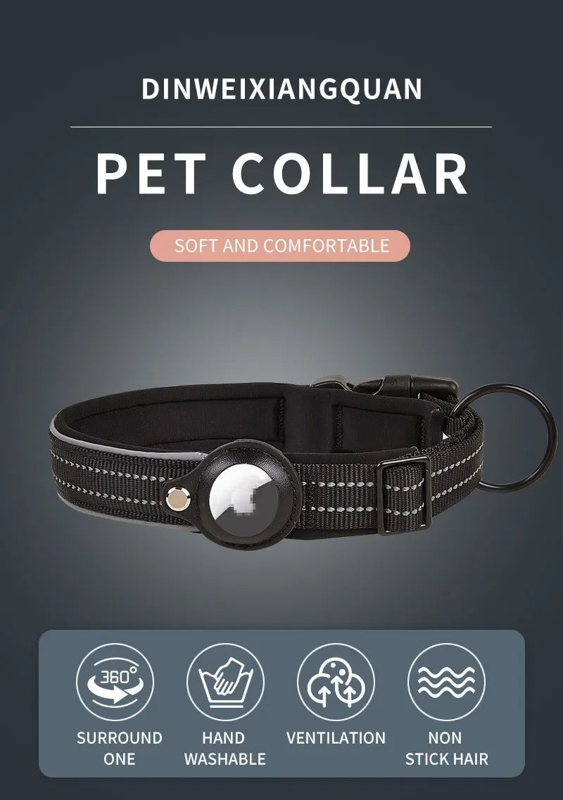 JooJeo AirTag Dog Collar — Reflective Safety Collar with Built-In AirTag Holder