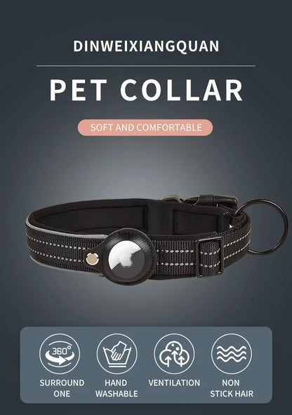 airtag dog collar joojeo reflective safety collar