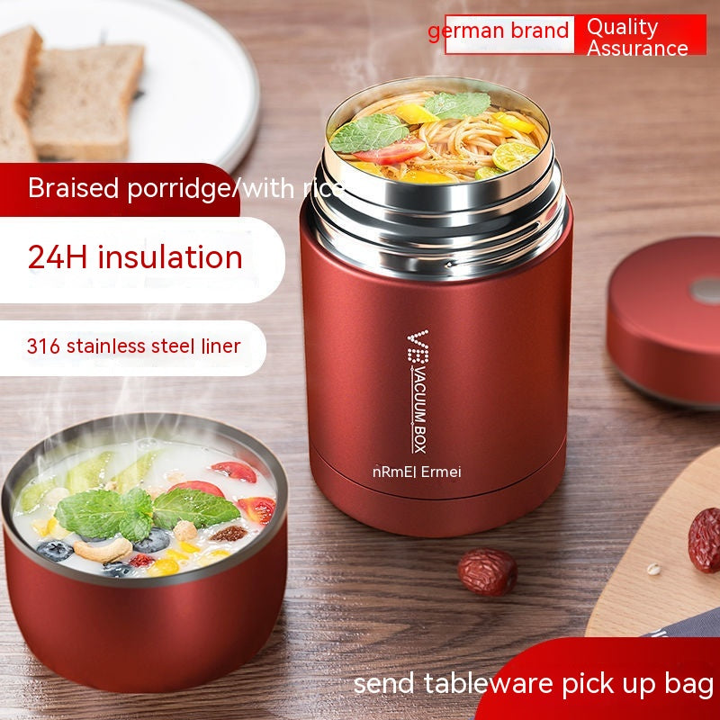 Stainless Steel Extra Long Insulation Lunch Box Bucket Simple